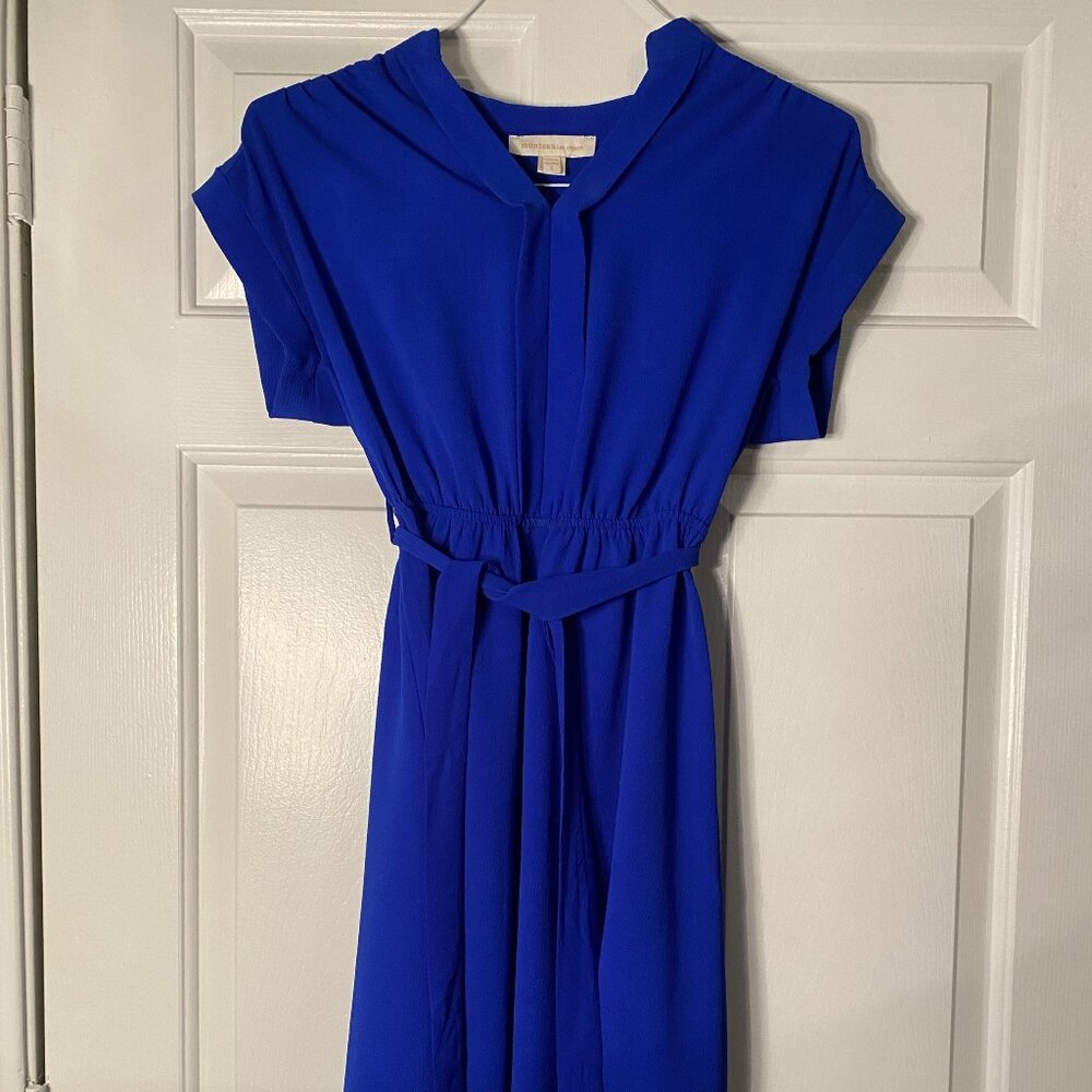Small Royal Blue Short Sleeve Work Dress